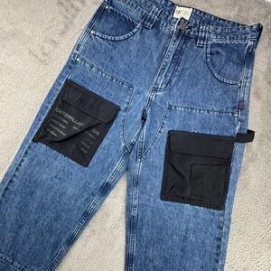 CAT DENIM Carpenter Pants Workwear Cargo Pockets Blue Mens Size 32‎ x 32